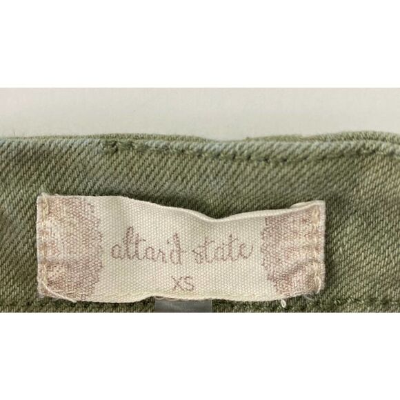 - altar'd state denim skirt high low hi-low hi-lo - military - olive green… - Picture 5 of 6
